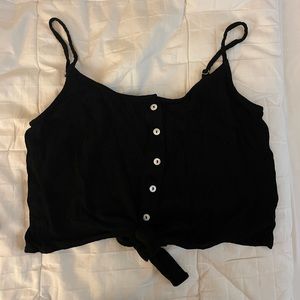 Forever 21 Size Small Black Front Tie Tank Top